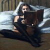 Fabian Perez is an artist I discovered while in Hawaii.  I've been in the mood for his work lately and have been perusing his website often.  http://www.fabianperez.com/  This one is called "The Princess Diaries".  I'm guessing created before that Anne Hathaway film.
